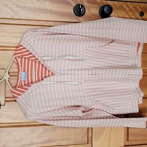 Columbia hooded striped light jacket.